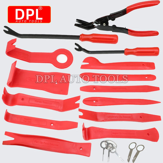 19Pcs Car Door Trim Panel Removal Install Tool Kit Molding Pry Interior Clip Set