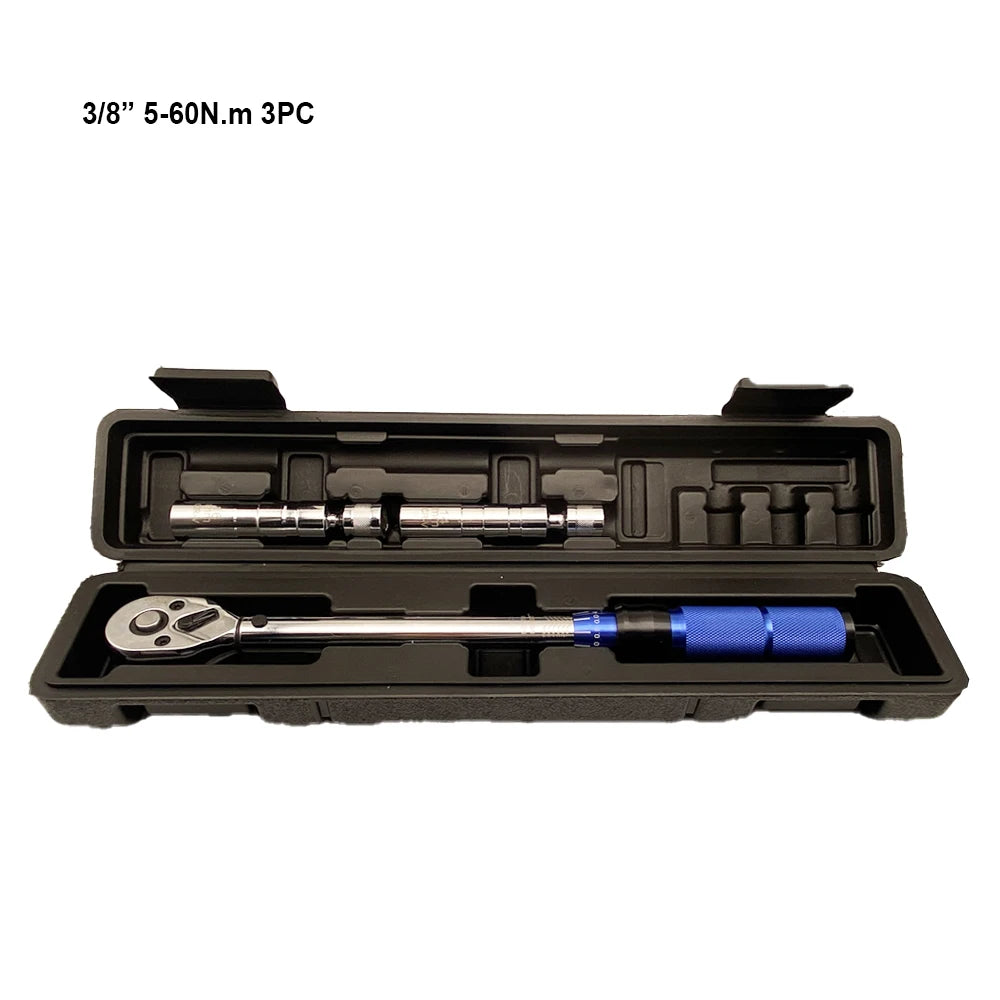5-60N.m Torque Wrench 3/8 Inch Square Drive Torques Key ±3% High Precision Torque Wrench Professional Bicycle Automotive Tool