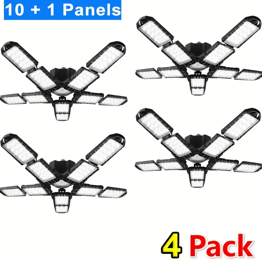 Wholesale Shapeshifting 10+1 Panel LED Garage Light Bulbs 2/4pcs - Super Bright 6500K LED Store Lights, E26/E27 Base Not Included, Adjustable Panel Ceiling Lighting for Workshops, Basements, Basements, Barns, Warehouses, Atti