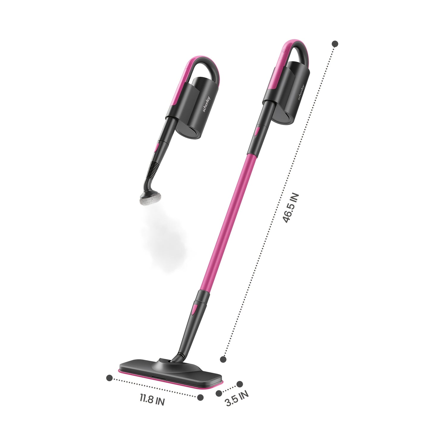 Schenley Hestia Steam Mop Cleaner | Detachable Handheld Steamer for Hardwood, Laminate, Tiles, and Grout Cleaning with 18-in-1 Accessories and Washable Microfiber Pads, 110V-130V Power Supply