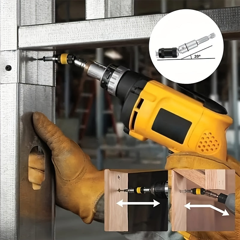 [1pc Magnetic Drill Bit Extension] 1pc 1/4" Hex Magnetic Ring Screwdriver Bits Drill Hand Tools Drill Bit Extension Rod Quick Change Holder Power Drill Socket Adapter Set-Professional Versatile 360° Hex Shank Extension Socke