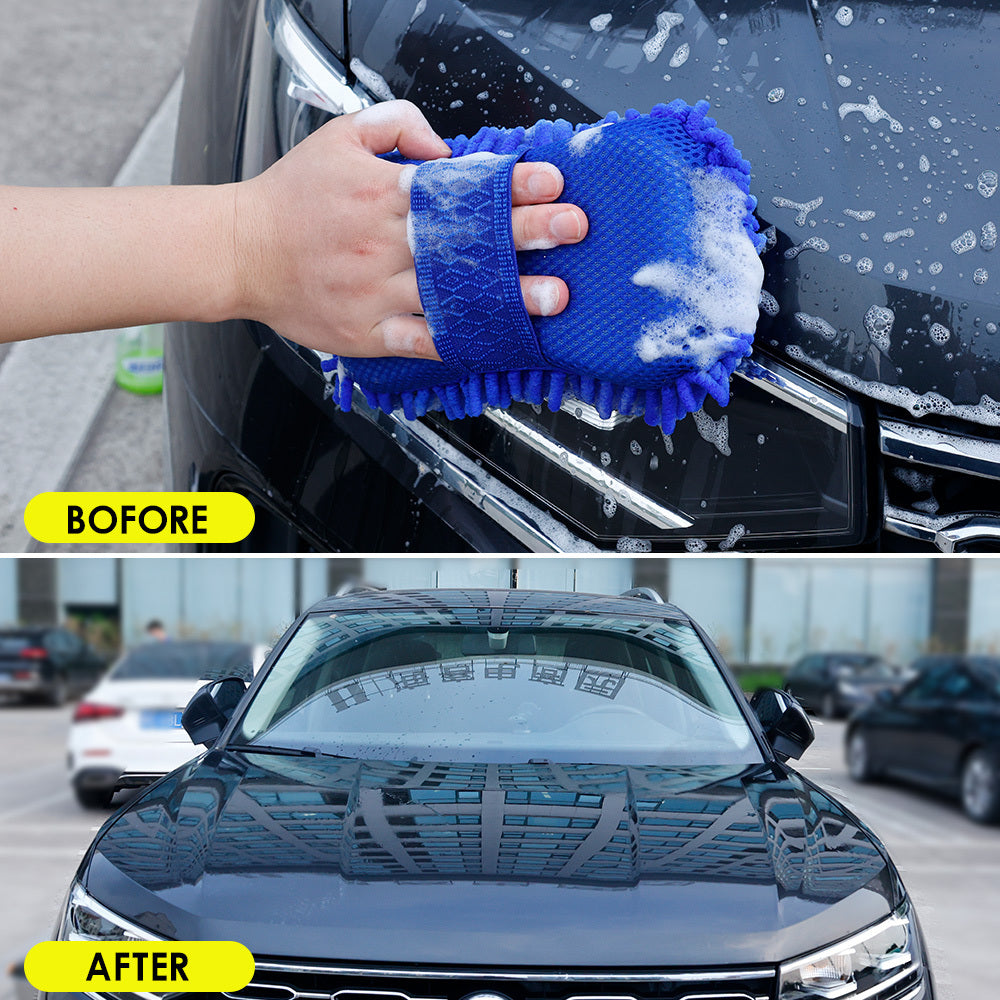 Universal Car Washing Sponge Handheld Cleaning Brush Microfiber Grooming Tool For Home Auto Motorcycle Accessories