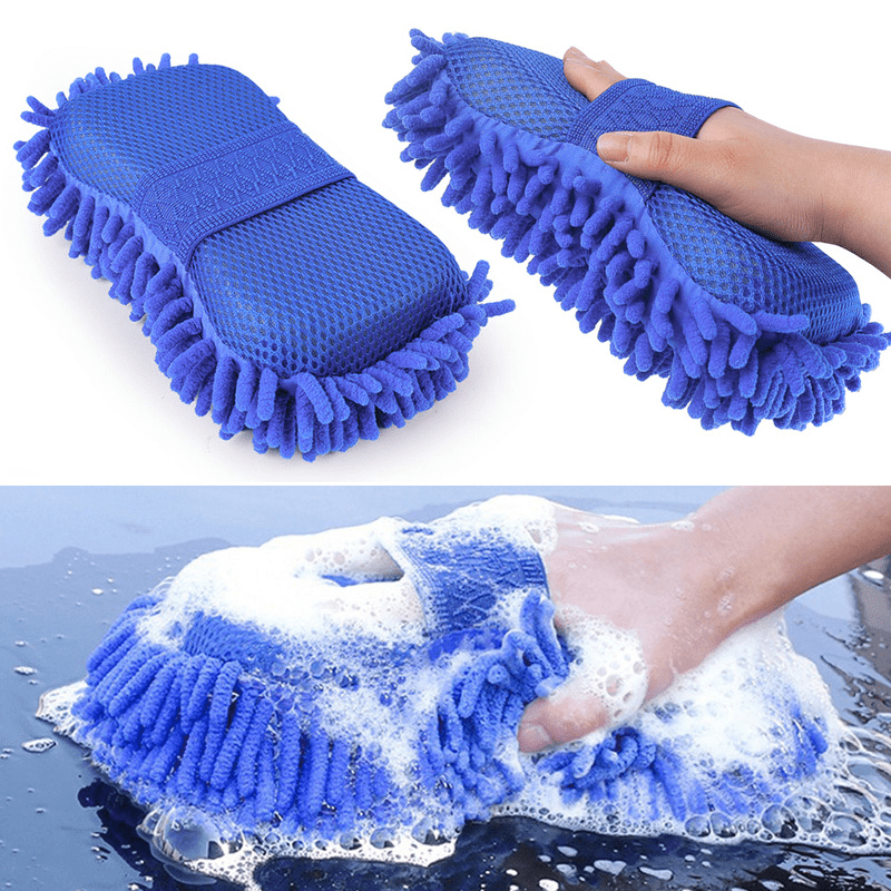 Universal Car Washing Sponge Handheld Cleaning Brush Microfiber Grooming Tool For Home Auto Motorcycle Accessories