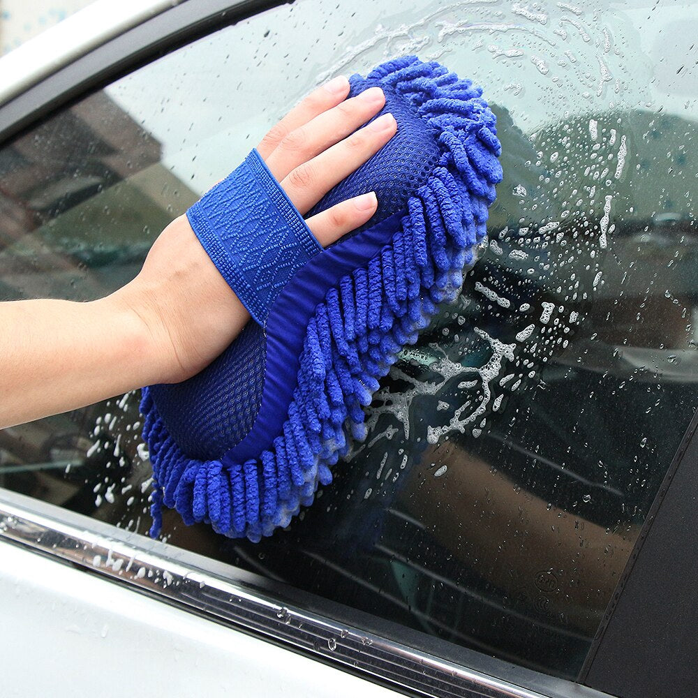 Universal Car Washing Sponge Handheld Cleaning Brush Microfiber Grooming Tool For Home Auto Motorcycle Accessories
