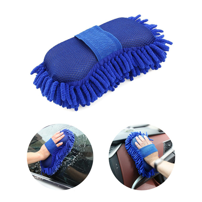 Universal Car Washing Sponge Handheld Cleaning Brush Microfiber Grooming Tool For Home Auto Motorcycle Accessories