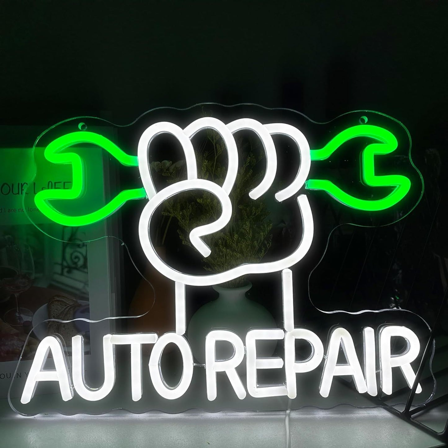1pc LED Neon Sign - Car Repair Wall Decoration, Indoor Electric Light, USB-Powered, Garage Lights, Commercial Sign, Wall Art, Man Cave Auto Repair Shop Lights, Birthday Gift for Men and Dads