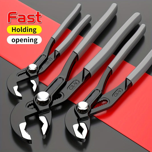 Industrial Grade Chrome Vanadium Steel All-in-One Multifunctional Tool, Combination Pliers, Pump Pliers, and Wrench, Heavy-Duty Grip Hand Tools