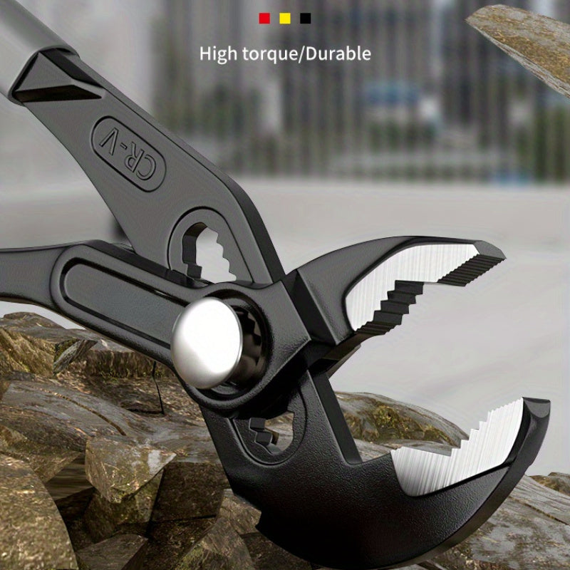 Industrial Grade Chrome Vanadium Steel All-in-One Multifunctional Tool, Combination Pliers, Pump Pliers, and Wrench, Heavy-Duty Grip Hand Tools