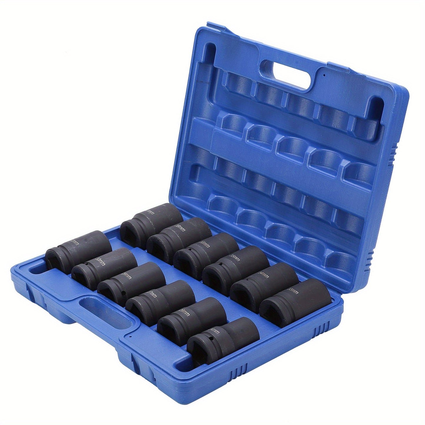 12pcs 1 Inch Drive Deep Impact Socket Set, 24-41mm, Durable Other Metal Construction, Professional Quality Hand Tools for Automotive and Home Maintenance