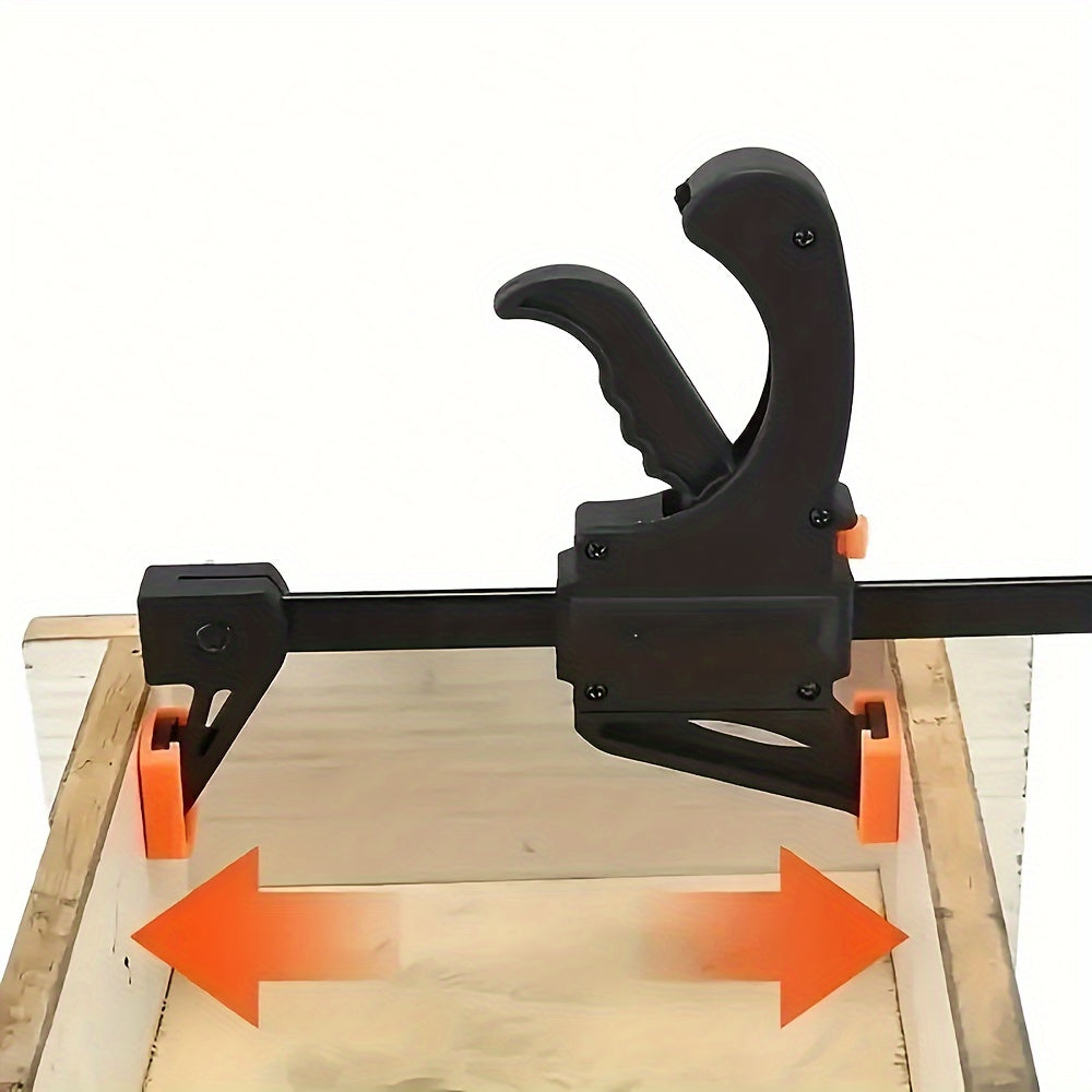 5pcs 4-Inch F Clamp Set - Quick Release Ratchet Squeeze for Woodworking & DIY Home Improvement, Durable Plastic Hand Tools, Plastic Hand Tools