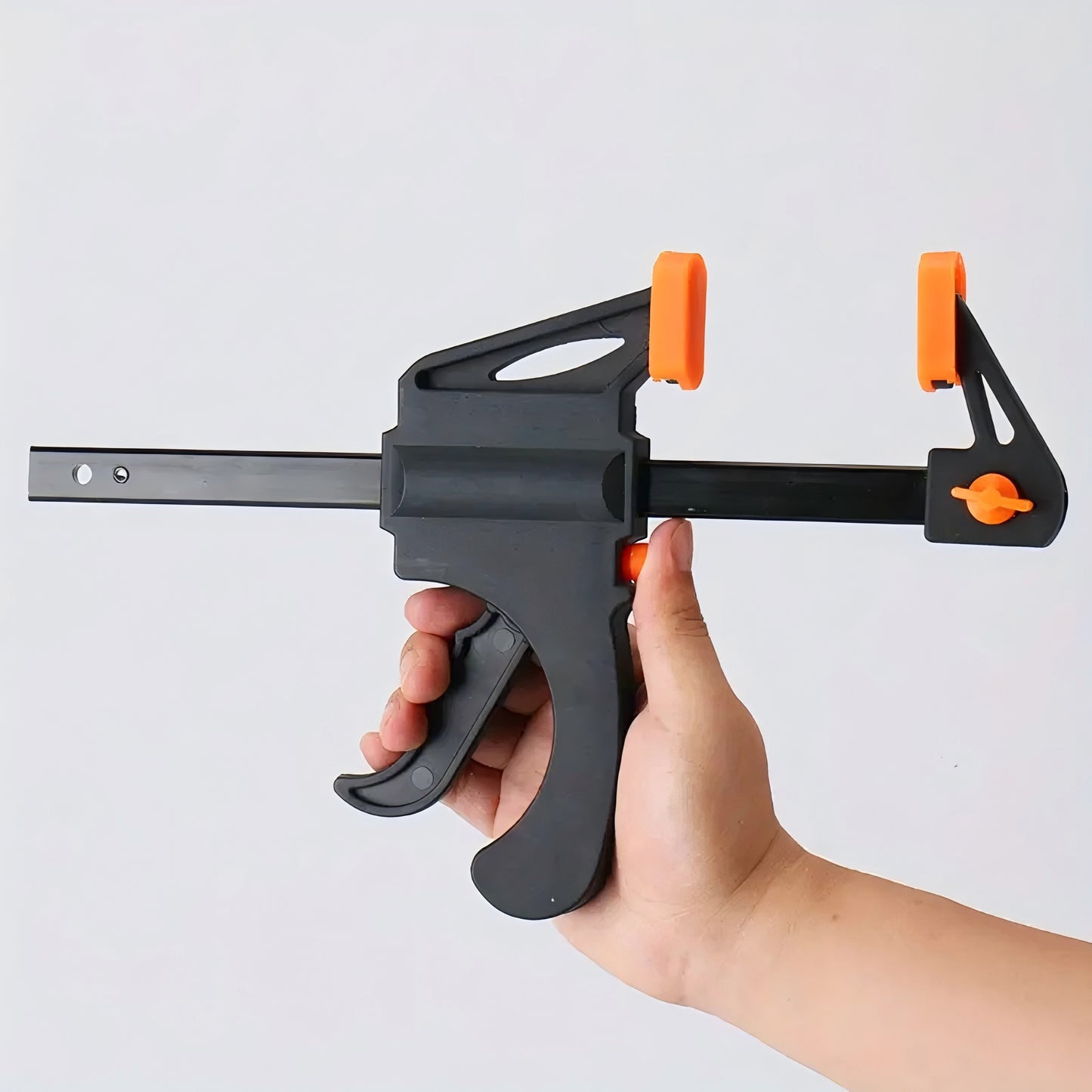 5pcs 4-Inch F Clamp Set - Quick Release Ratchet Squeeze for Woodworking & DIY Home Improvement, Durable Plastic Hand Tools, Plastic Hand Tools