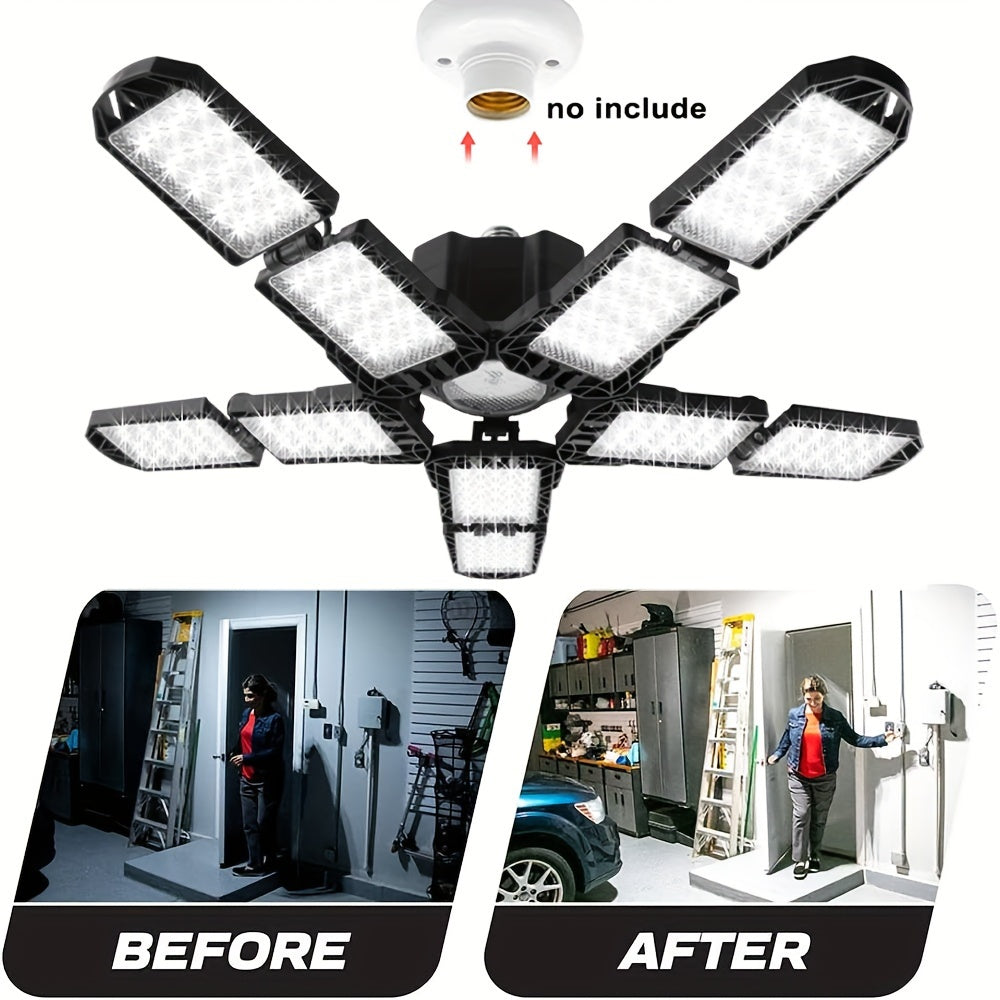 Wholesale Shapeshifting 10+1 Panel LED Garage Light Bulbs 2/4pcs - Super Bright 6500K LED Store Lights, E26/E27 Base Not Included, Adjustable Panel Ceiling Lighting for Workshops, Basements, Basements, Barns, Warehouses, Atti