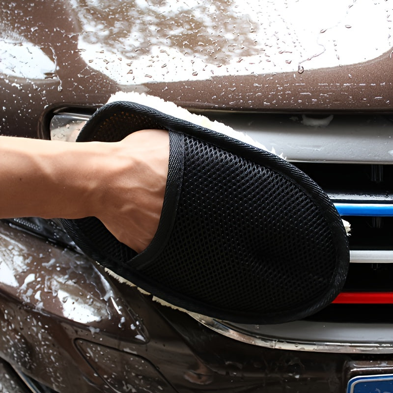 9.84" x 3.5" Microfiber Ultra-Soft Car Cleaning Glove, Perfect for Auto Detailing & Maintenance