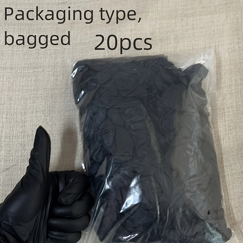 100/50/30/20 Disposable Black Synthetic Nitrile Gloves, 4 Mil, Disposable Latex-Free Gloves for Home Cleaning, Household Cleaning Gloves