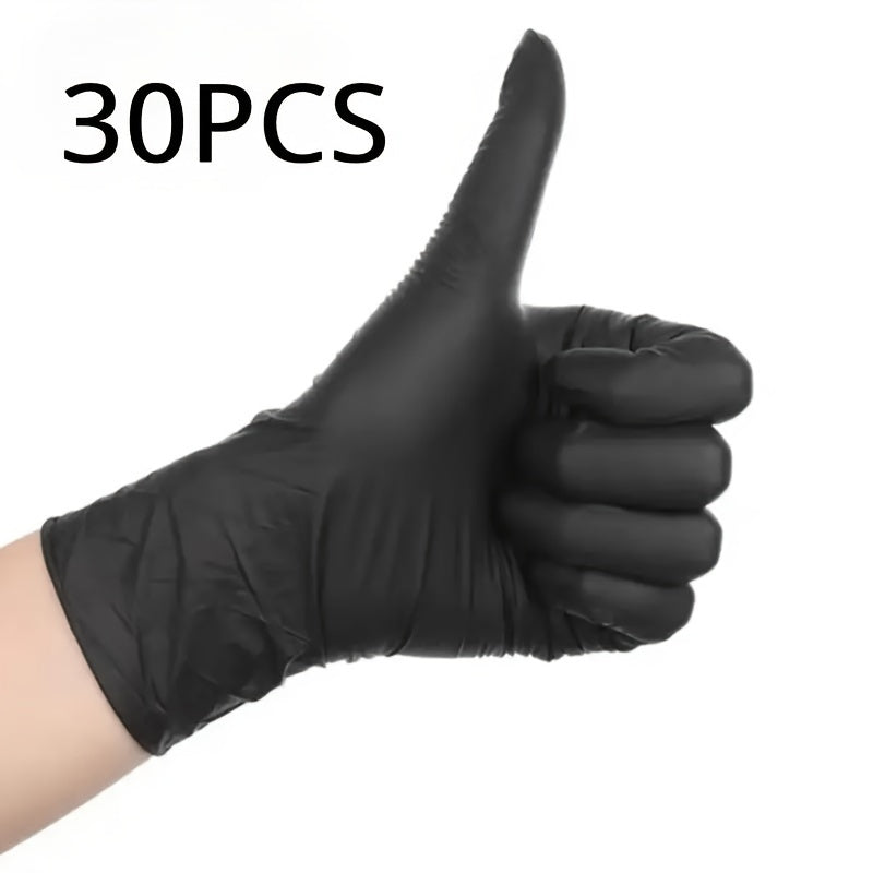 100/50/30/20 Disposable Black Synthetic Nitrile Gloves, 4 Mil, Disposable Latex-Free Gloves for Home Cleaning, Household Cleaning Gloves
