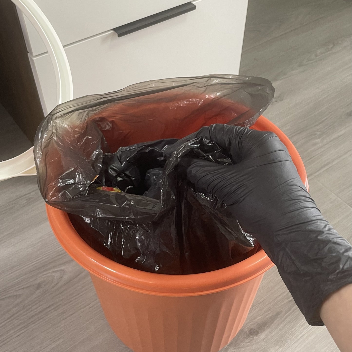 100/50/30/20 Disposable Black Synthetic Nitrile Gloves, 4 Mil, Disposable Latex-Free Gloves for Home Cleaning, Household Cleaning Gloves