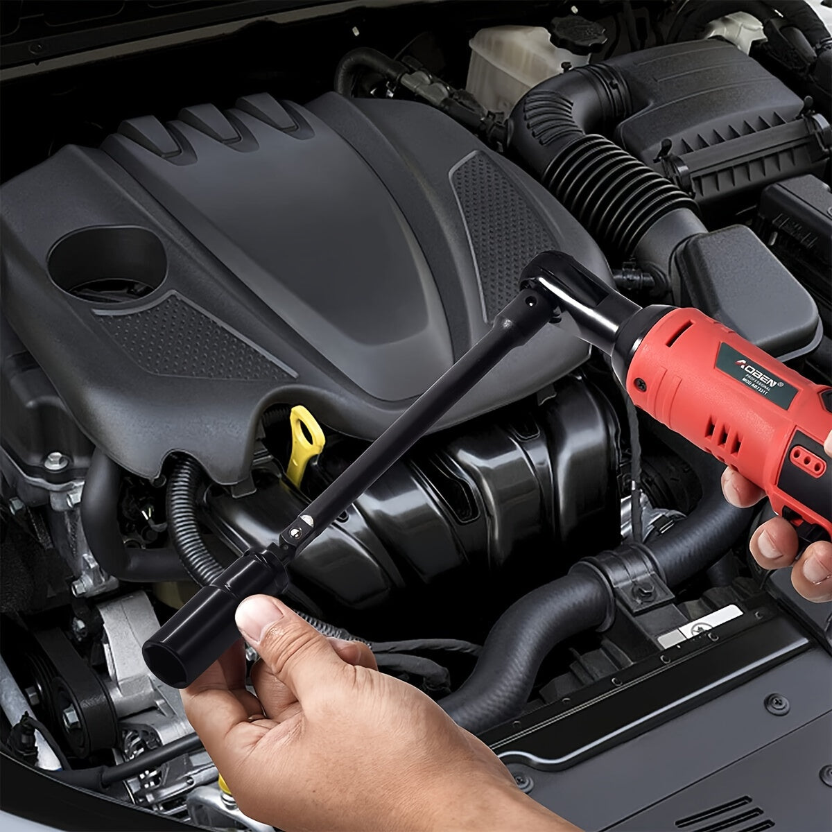 10-Piece Deep Impact Socket Set - 1/2 Inch Drive Long Reach Thin Wall Sockets for Industrial Hand Tools - Heavy-Duty, High-Torque, and Corrosion-Resistant Sockets for 8-24mm Bolts and Nuts