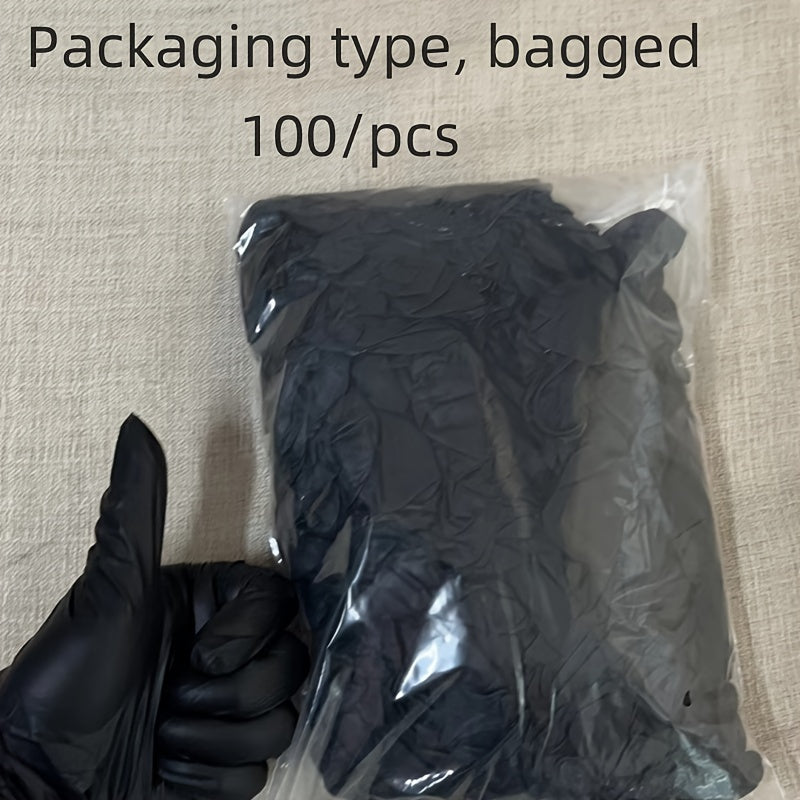 100/50/30/20 Disposable Black Synthetic Nitrile Gloves, 4 Mil, Disposable Latex-Free Gloves for Home Cleaning, Household Cleaning Gloves