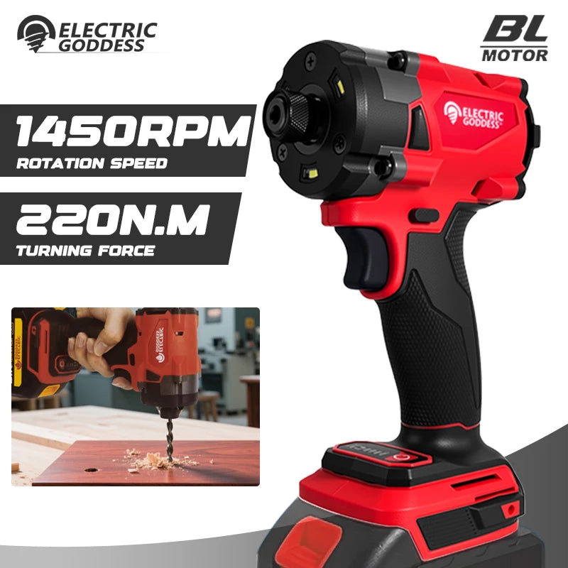 Electric Goddess 220N.  M  Impact Driver Electric Driver Brushless battery screwdrivers High Torque  For Makita 18V Battery Pin
