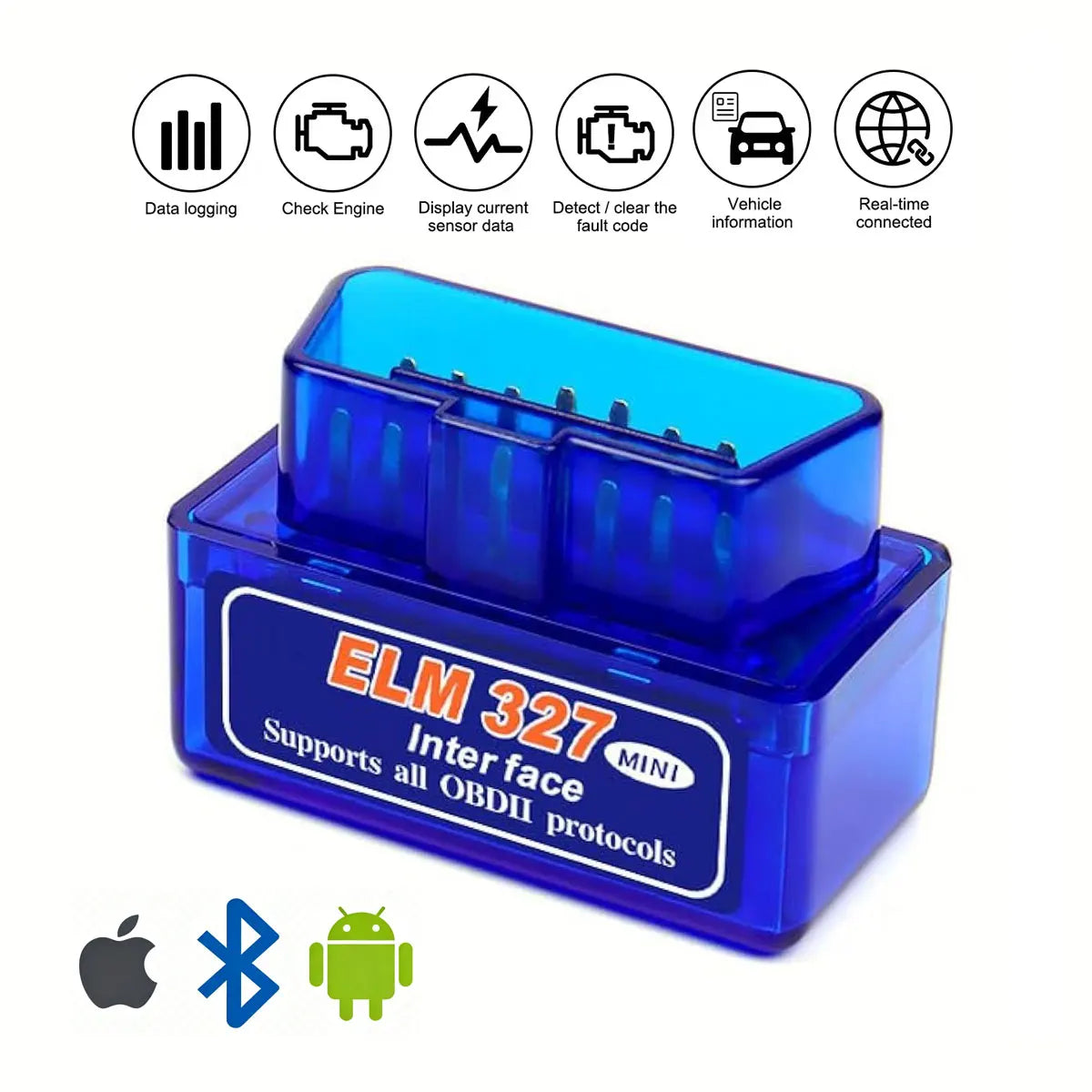 OBD2 Scanner Bluetooth Car Malfunction Detector Code Reader Diagnostic Tools Mini V2.1 OBD Tools For Android/Windows