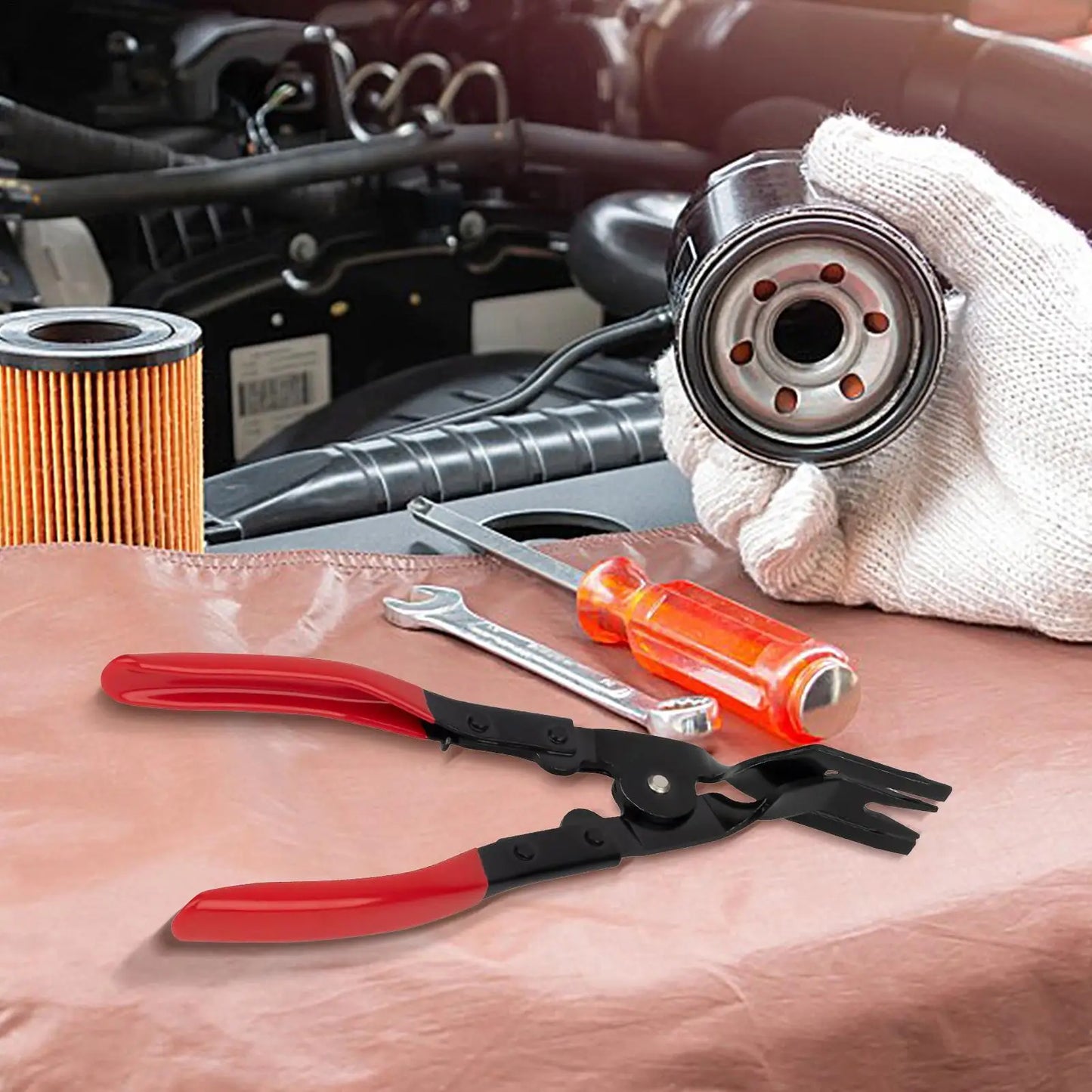 Car Trim Clip Removal Pliers Car Interior Clip Fastener Panel Pliers Ergonomic Tools Multifunctional Puller for Maintenance