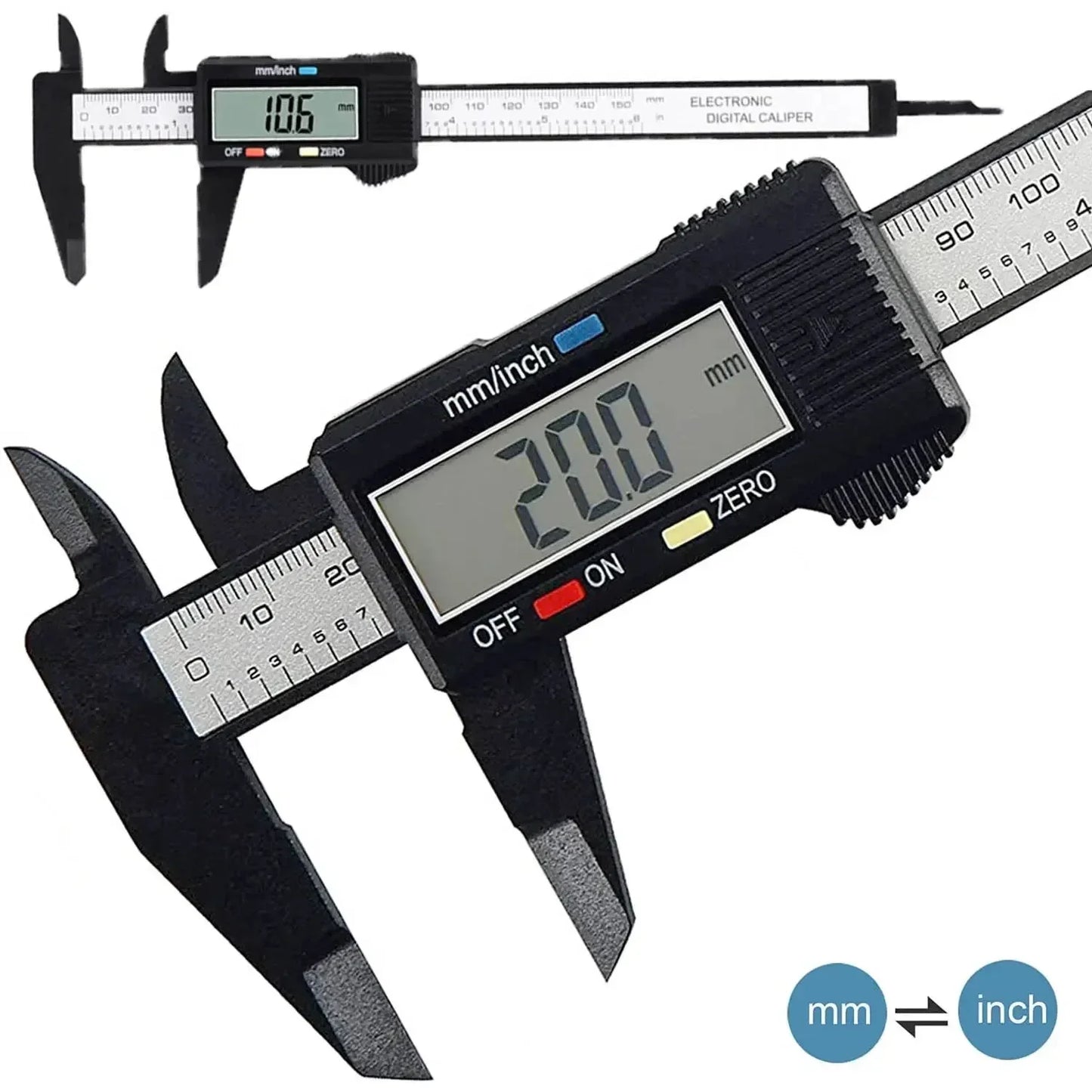 150mm 100mm Digital Caliper Carbon Fiber Dial Vernier Caliper Gauge Micrometer Measuring Tool Digital Ruler