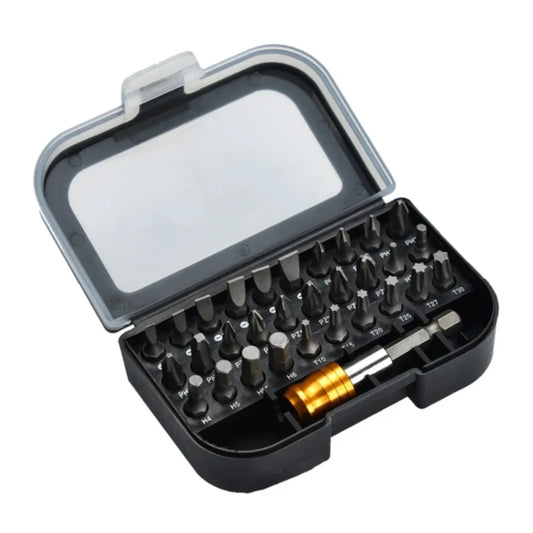 31 In 1 Magnetic Screwdriver Bits Suit 25mm Bits Adapter Screwdriver Set for Electrician Hand Tool Sets