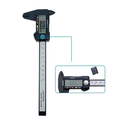 150mm 100mm Digital Caliper Carbon Fiber Dial Vernier Caliper Gauge Micrometer Measuring Tool Digital Ruler