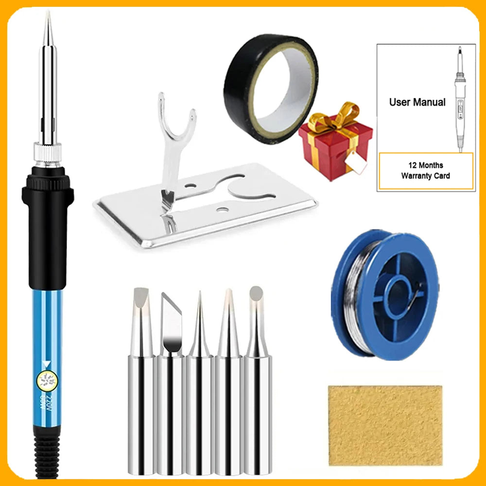 2026 Electric Soldering Iron Kits (SKU:10-IN-1)(16-IN-1)(20-IN-1) 60W Adjustable Temperature Replaceable Soldering Iron Welding