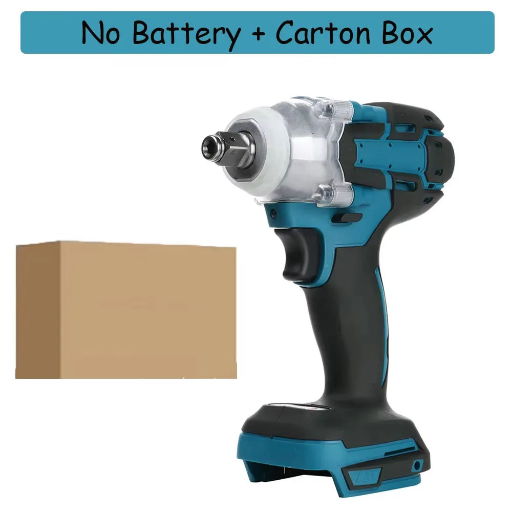 MAGNITT 520NM Brushless Cordless Electric Impact Wrench 1/2 inch Power Tools Compatible Makita 18V Battery Wrench with Toolbox