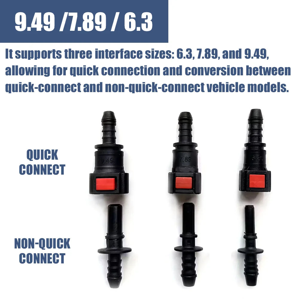 Fuel Pressure Test Kit, 0-100psi/0-7bar Pressure Tester, 6.3/7.89/9.49 Interface, Suitable For Cars, Motorcycles, And Trucks.