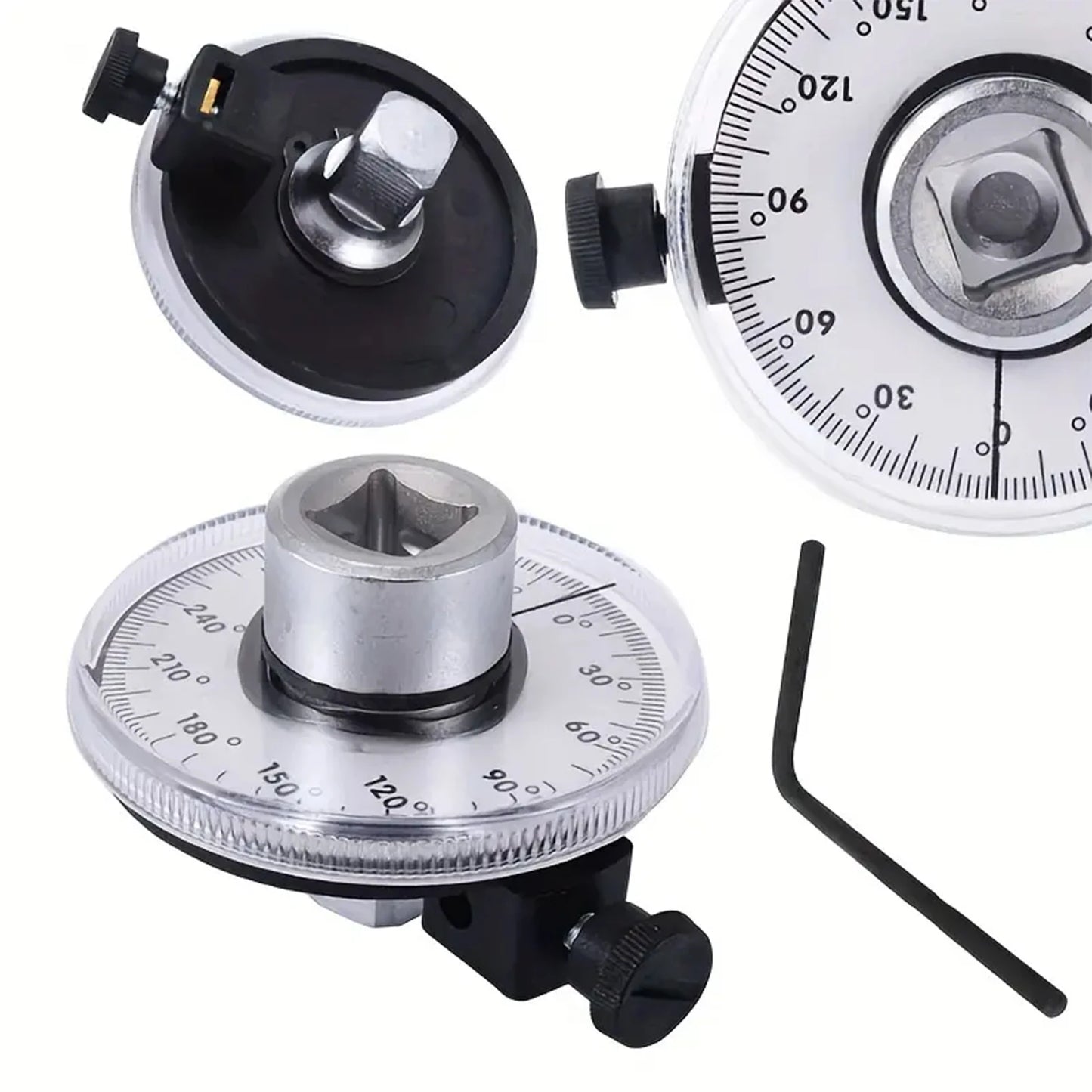 Torque Wrench Angle Gauge Tools 60 Degree 1/2 Inch Adjustable Drive Torque Gauge Wrench Kit Torsion Angle Gauge