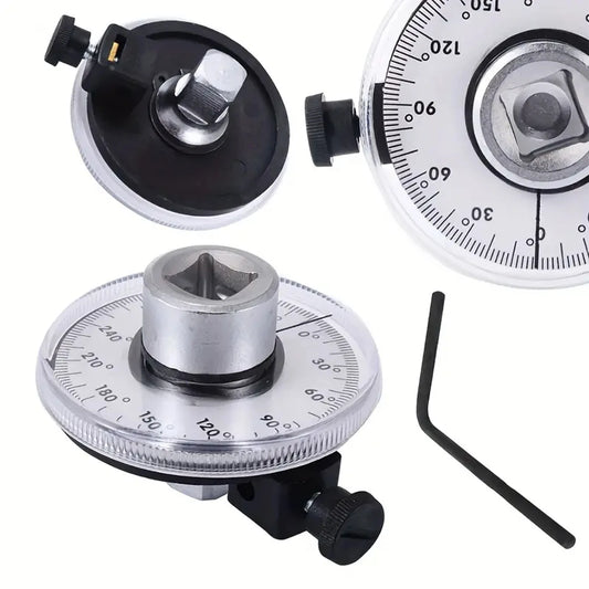 Torque Wrench Angle Gauge Tools 60 Degree 1/2 Inch Adjustable Drive Torque Gauge Wrench Kit Torsion Angle Gauge