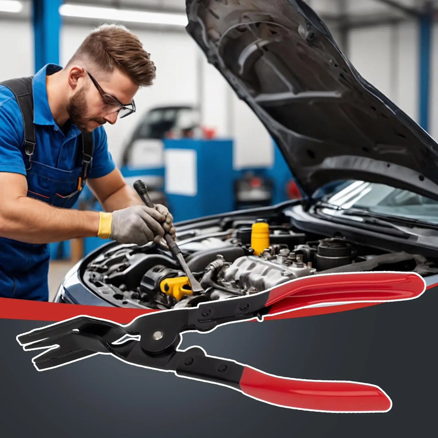 Car Trim Clip Removal Pliers Car Interior Clip Fastener Panel Pliers Ergonomic Tools Multifunctional Puller for Maintenance