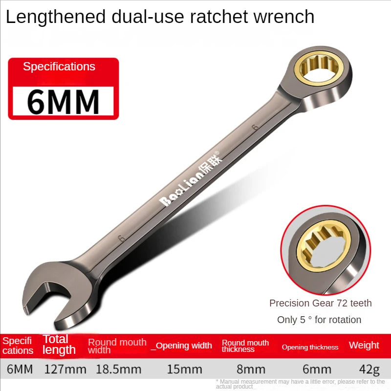Universal Torx Wrench Adjustable Torque 6-11mm Ratchet Spanner for Bicycle Motorcycle Car Repair Tools Mechanical Tool