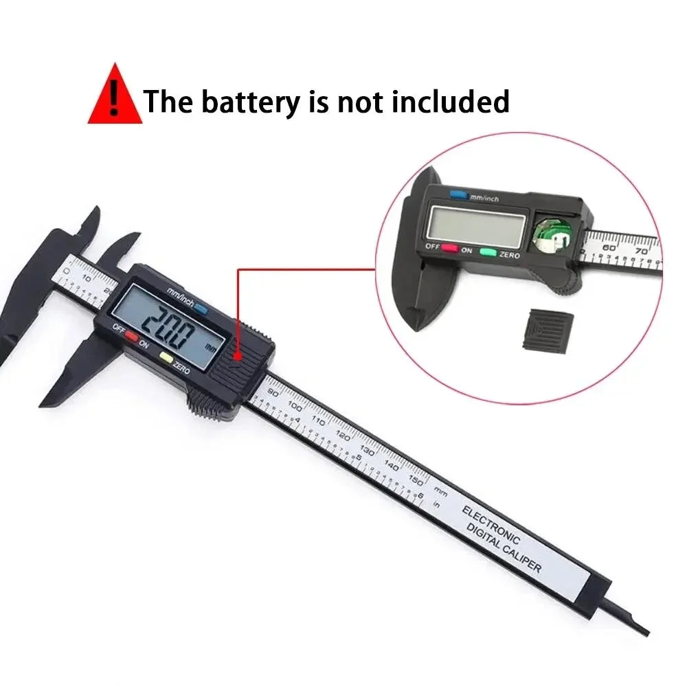 150mm 100mm Digital Caliper Carbon Fiber Dial Vernier Caliper Gauge Micrometer Measuring Tool Digital Ruler