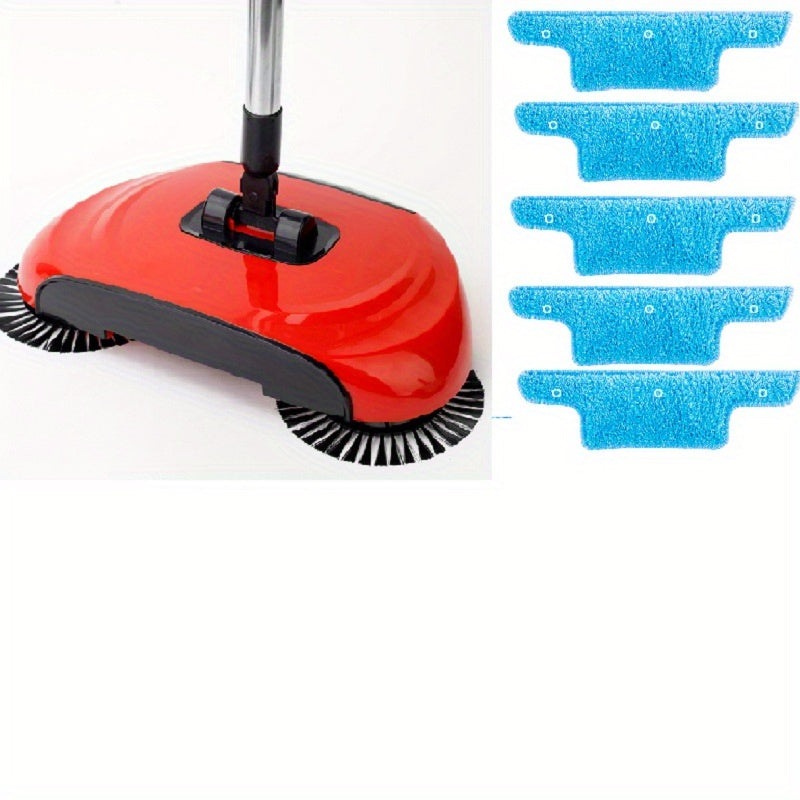 3-in-1 Cordless Push Broom Dustpan & Mop Combo - Lightweight Ergonomic Handle, Durable Plastic for Hardwood Floors & Tile - Space-Saving Multi-Functional Cleaning Tool for Home Use, Modern Aesthetic, Efficient Design