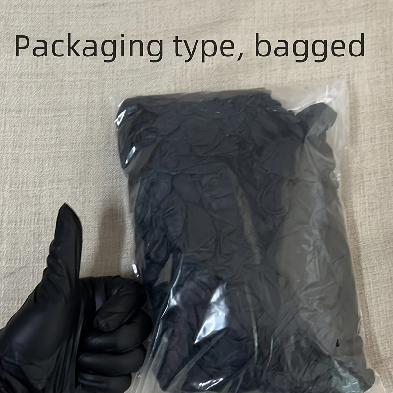 100/50/30/20 Disposable Black Synthetic Nitrile Gloves, 4 Mil, Disposable Latex-Free Gloves for Home Cleaning, Household Cleaning Gloves