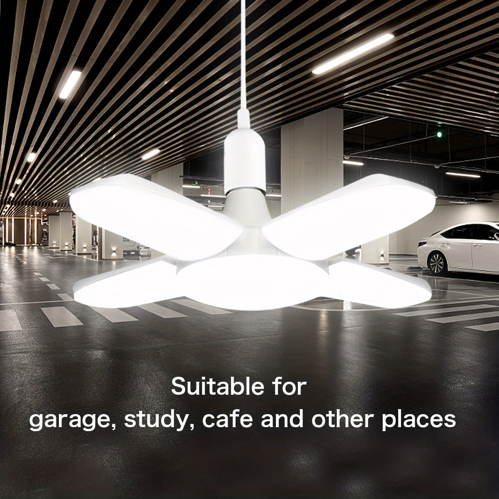 1pc/5pcs Mini LED Garage Light, LED Four-Leaf Light, Mini Folding Light 28W (Equivalent 80W) 6500K Pendant Light Folding Light Suitable for Garage Indoor Lighting High Brightness