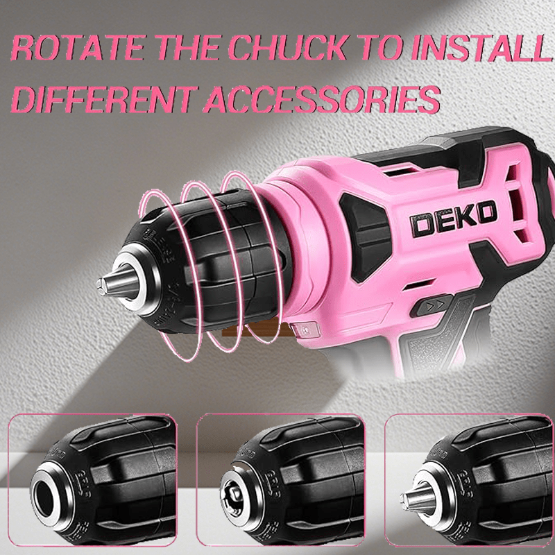 119/151PCS Power Tool Box Set With 8V/12V Cordless Drill / Driver, Hammer, Wrench, Screwdriver and Utility Knife | All in One Hand Tools kit | Household Tool Set | Electric Drill Tool Kit | for Garden, DIY, Home Repairs | Gif