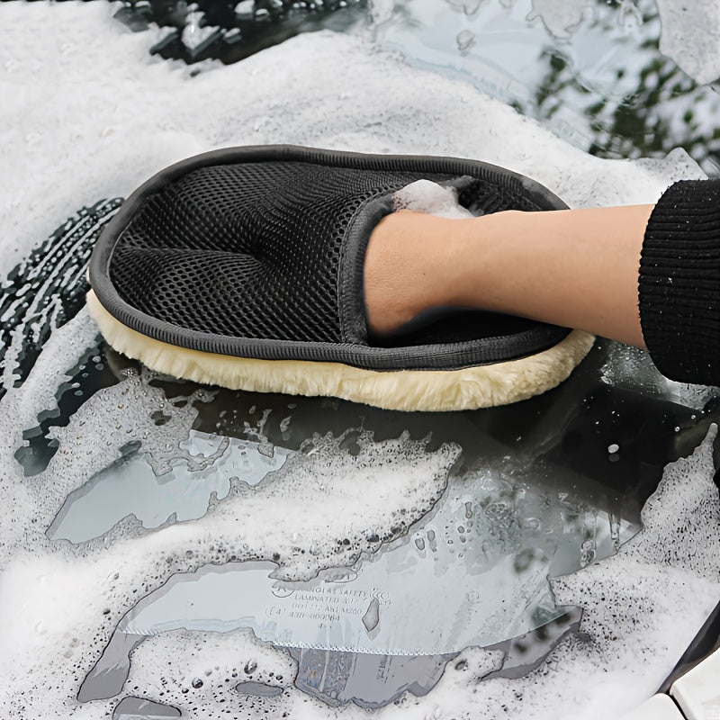 9.84" x 3.5" Microfiber Ultra-Soft Car Cleaning Glove, Perfect for Auto Detailing & Maintenance